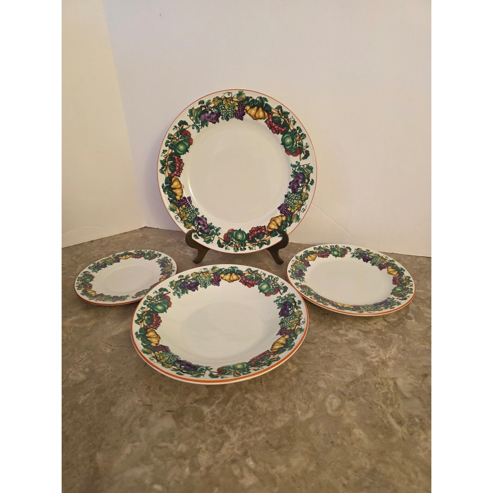 Tabletops Unlimited Kensington Garden 4 Piece Vintage Fruit & Vegetable Harvest